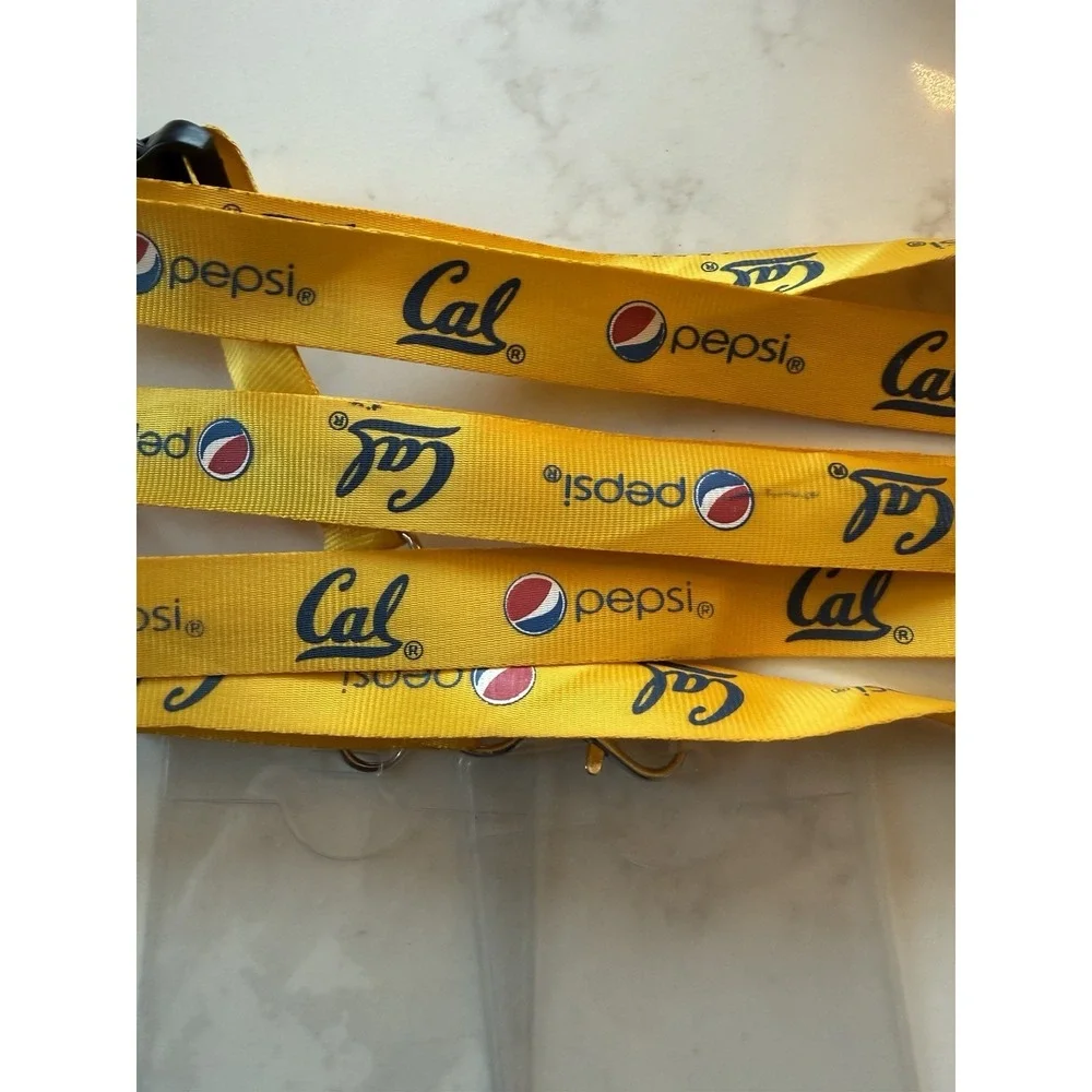 Set of 3 University California Berkeley Cal Lanyard Blue Yellow Lanyards Pepsi